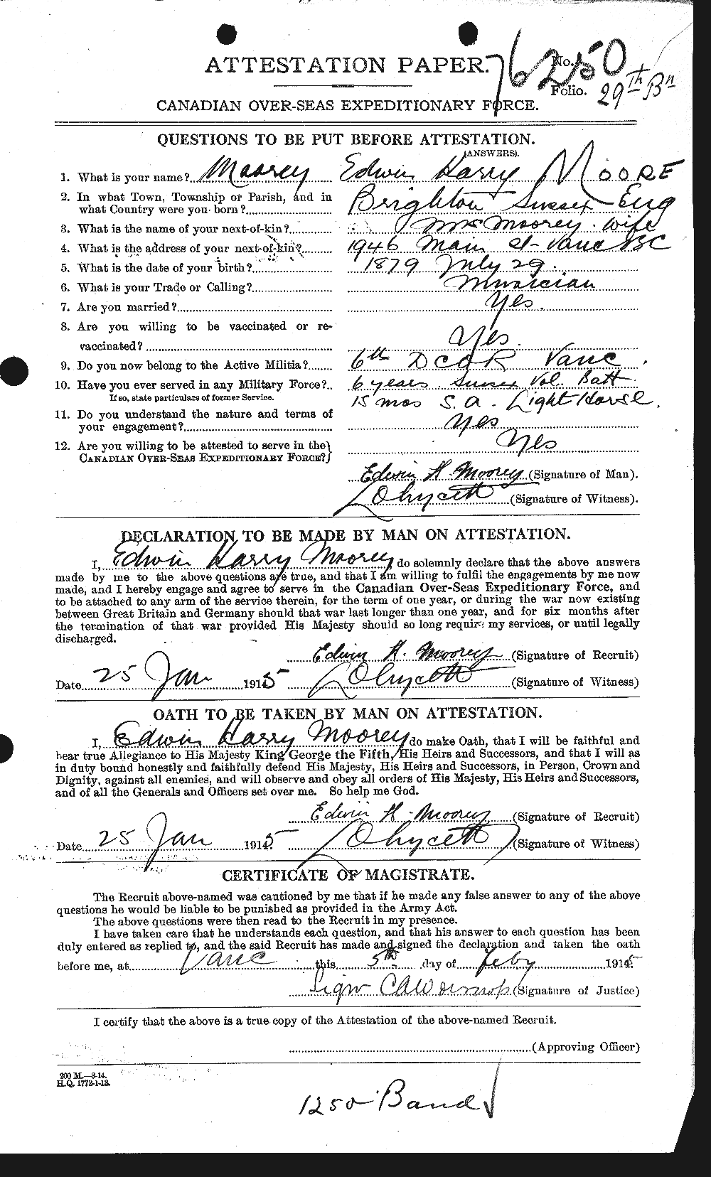 Personnel Records of the First World War - CEF 506644a