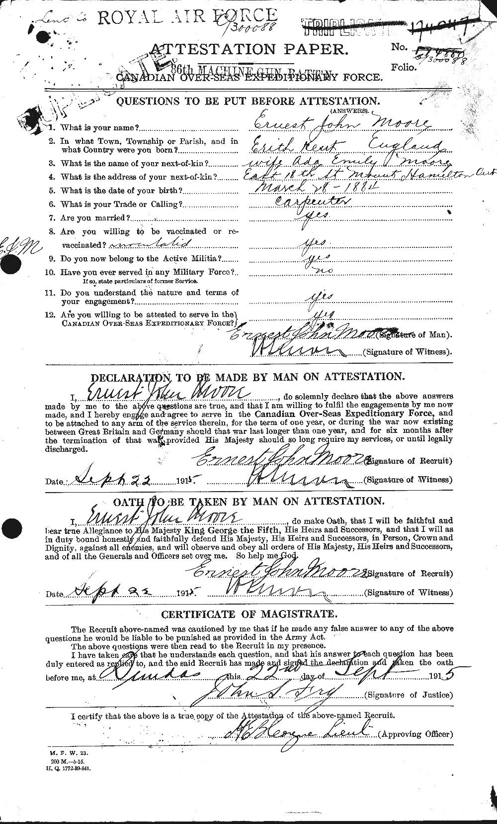 Personnel Records of the First World War - CEF 506672a