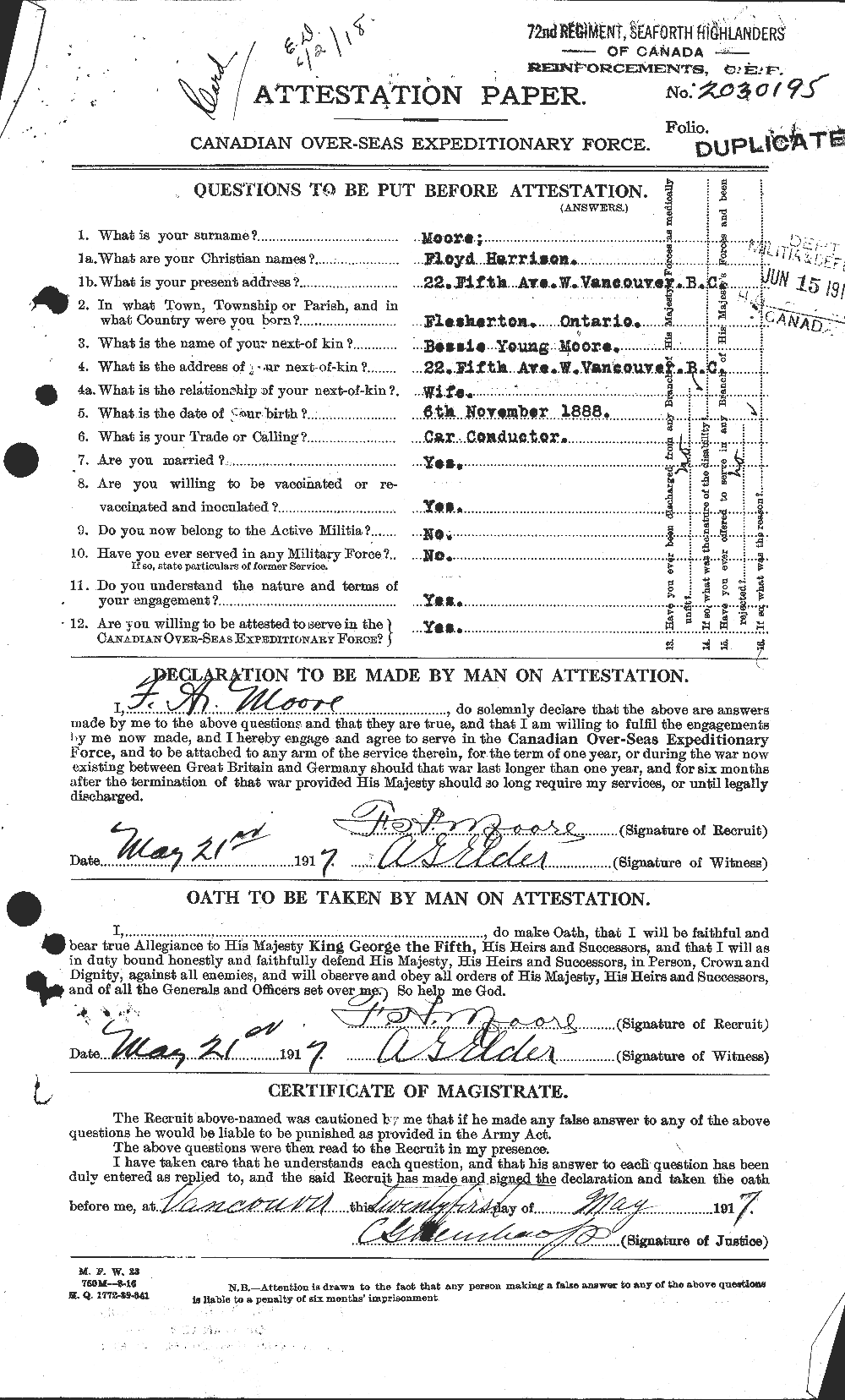 Personnel Records of the First World War - CEF 506682a