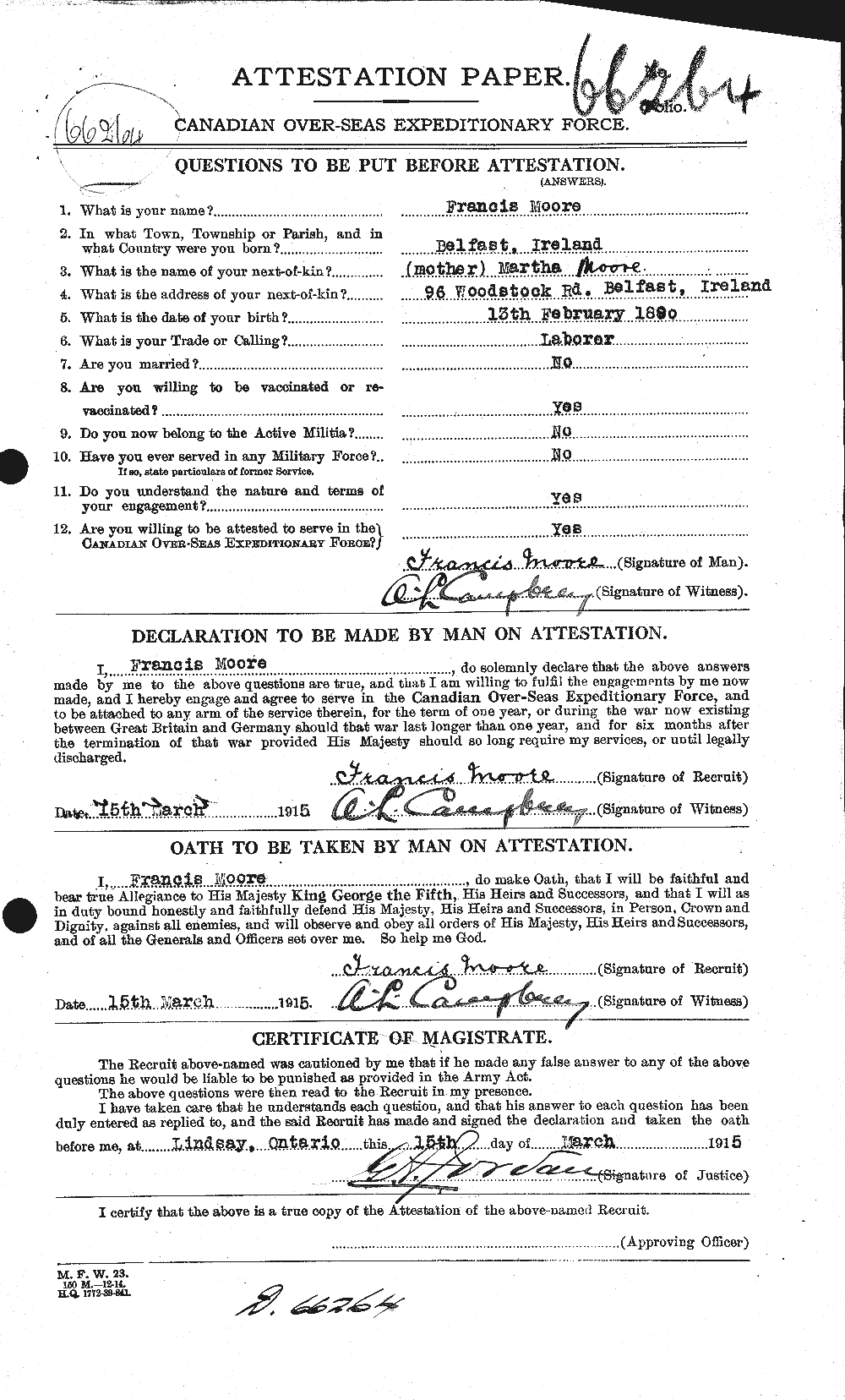 Personnel Records of the First World War - CEF 506684a
