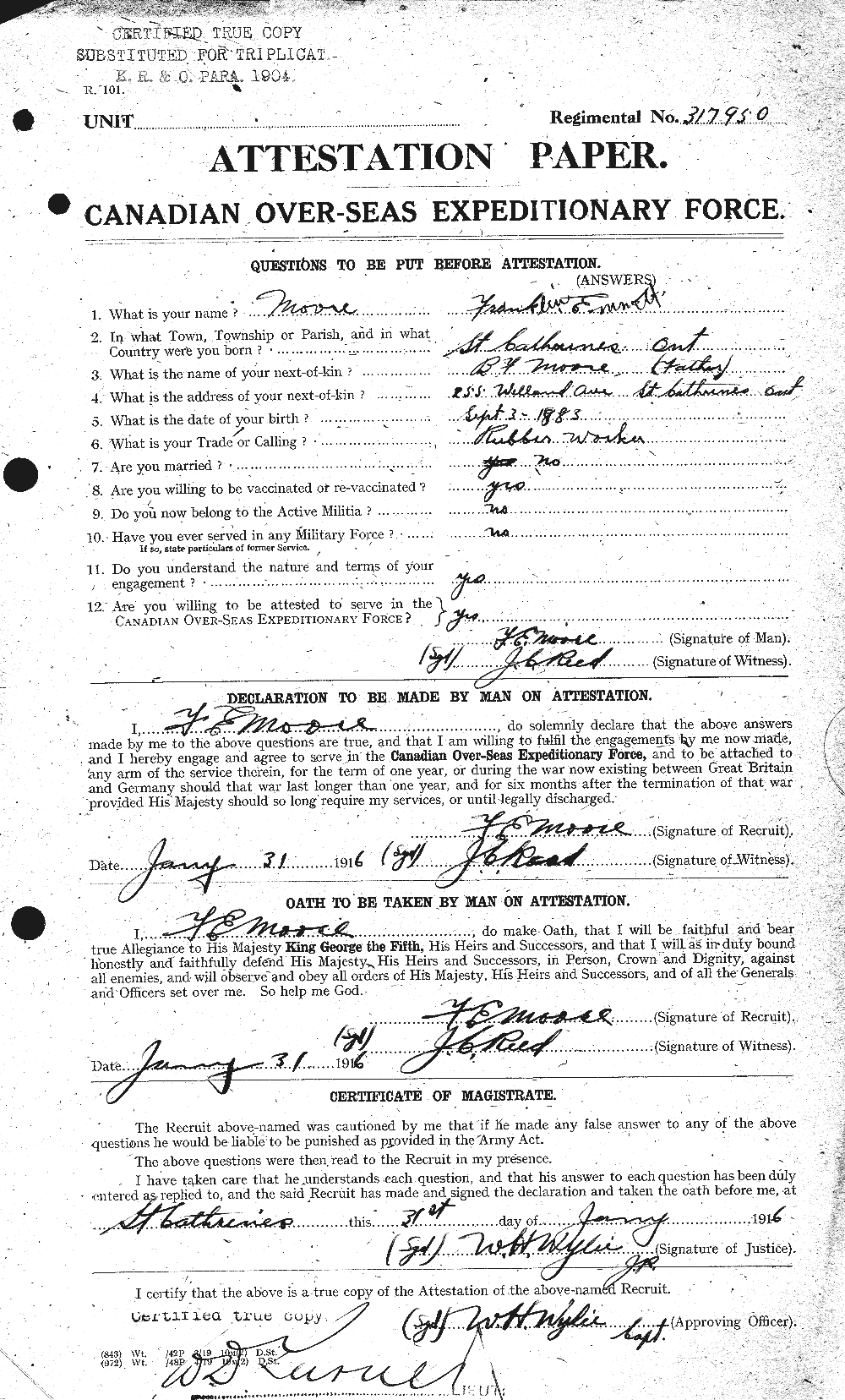 Personnel Records of the First World War - CEF 506716a