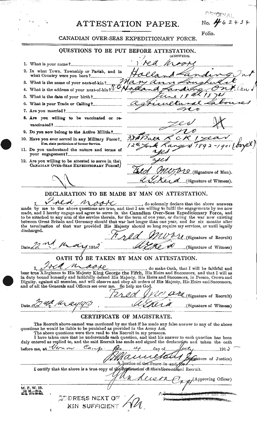 Personnel Records of the First World War - CEF 506722a