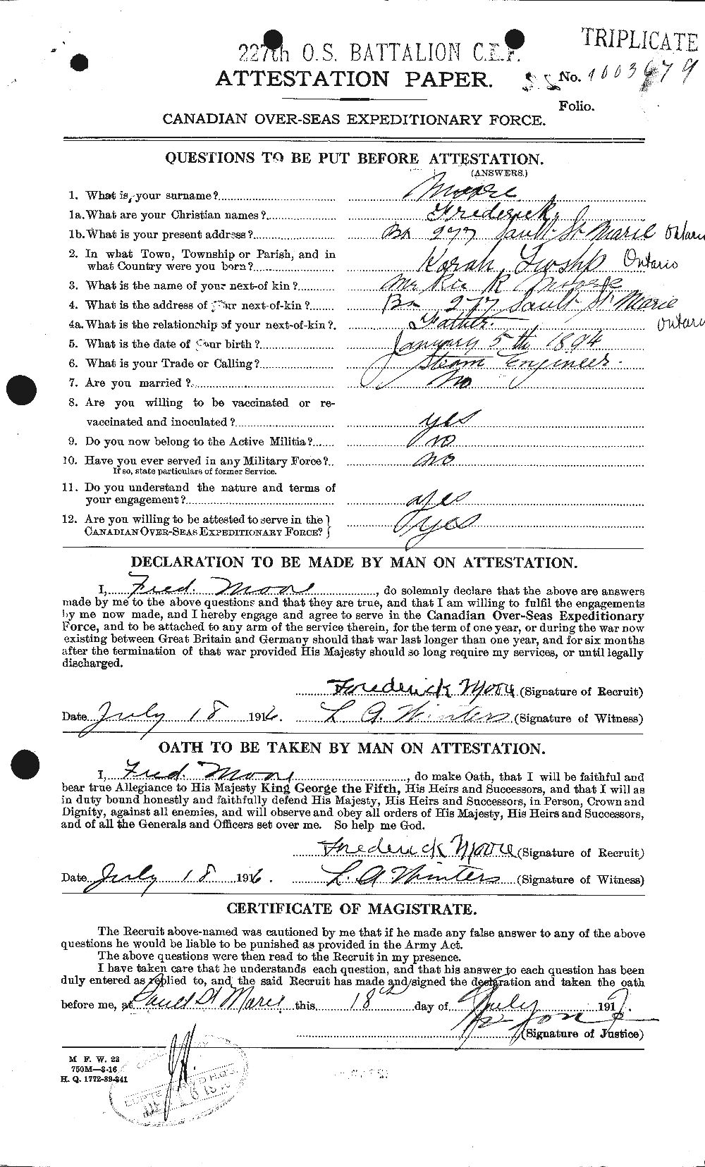 Personnel Records of the First World War - CEF 506729a