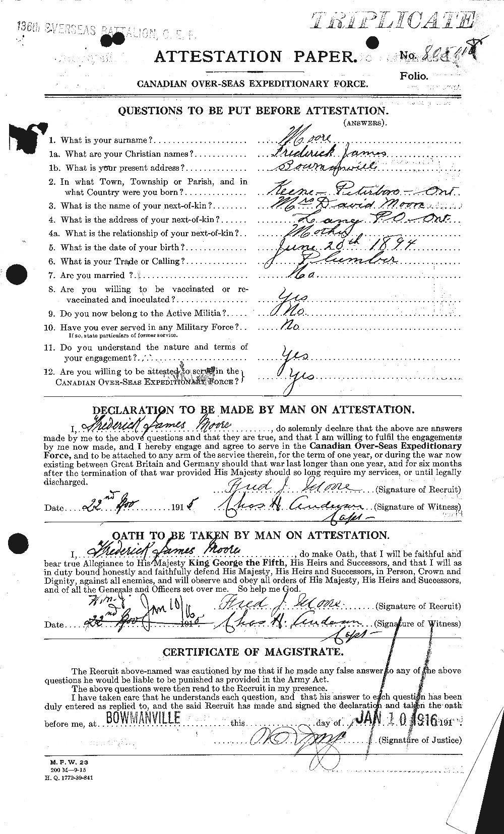 Personnel Records of the First World War - CEF 506750a