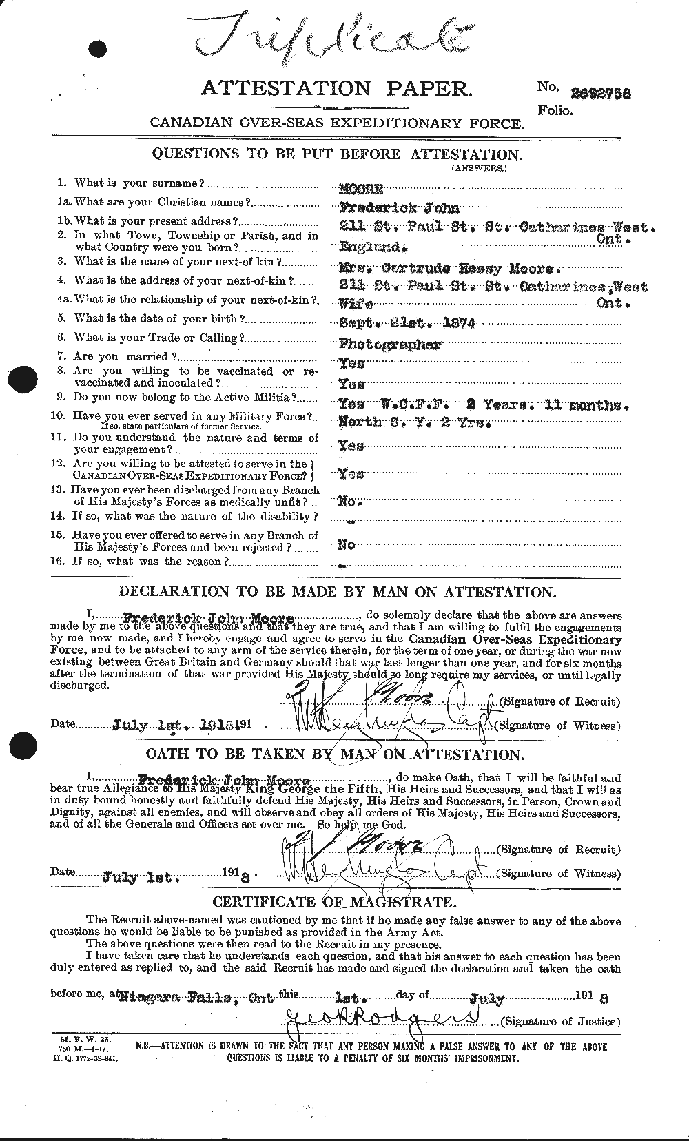 Personnel Records of the First World War - CEF 506753a