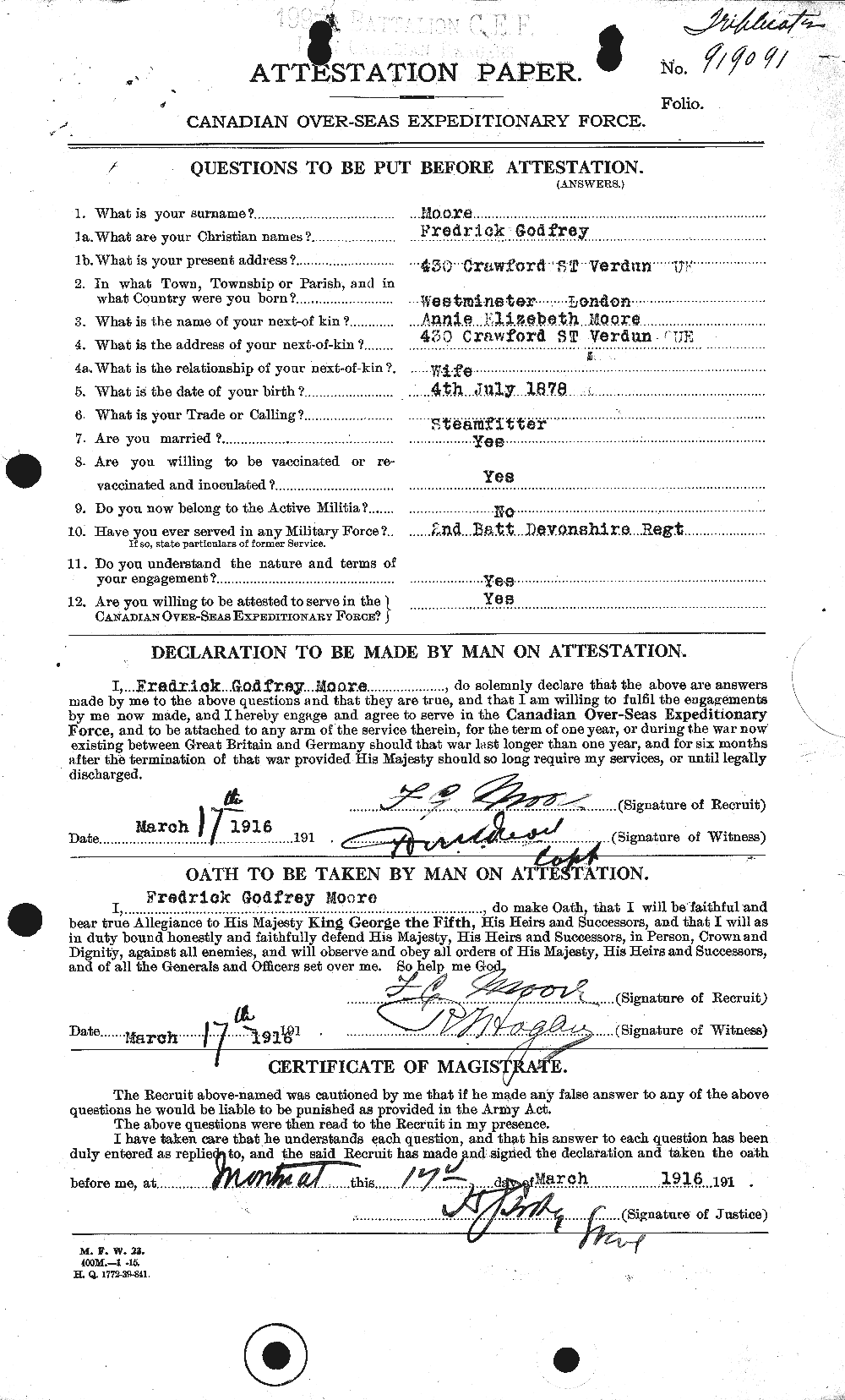 Personnel Records of the First World War - CEF 506762a