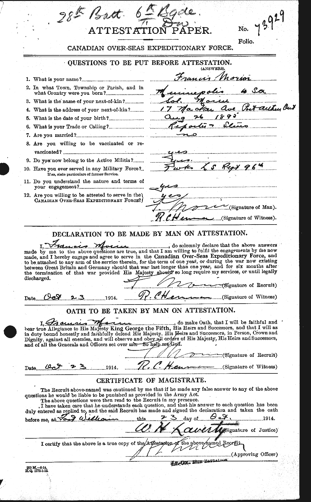 Personnel Records of the First World War - CEF 507259a