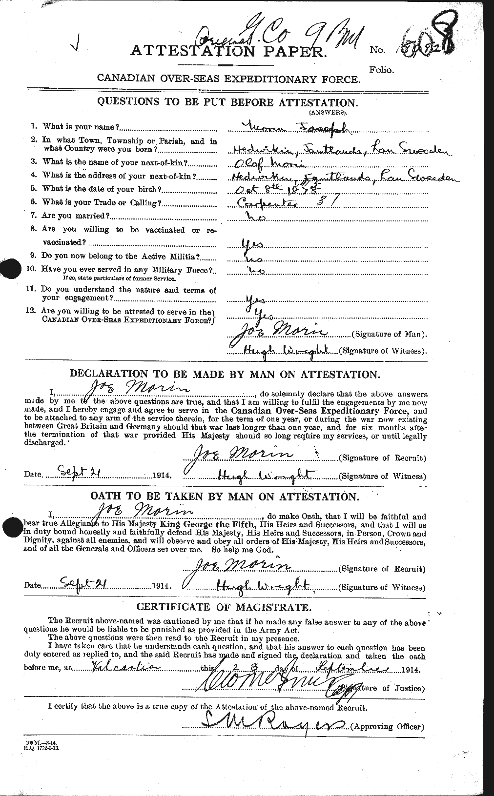 Personnel Records of the First World War - CEF 507342a