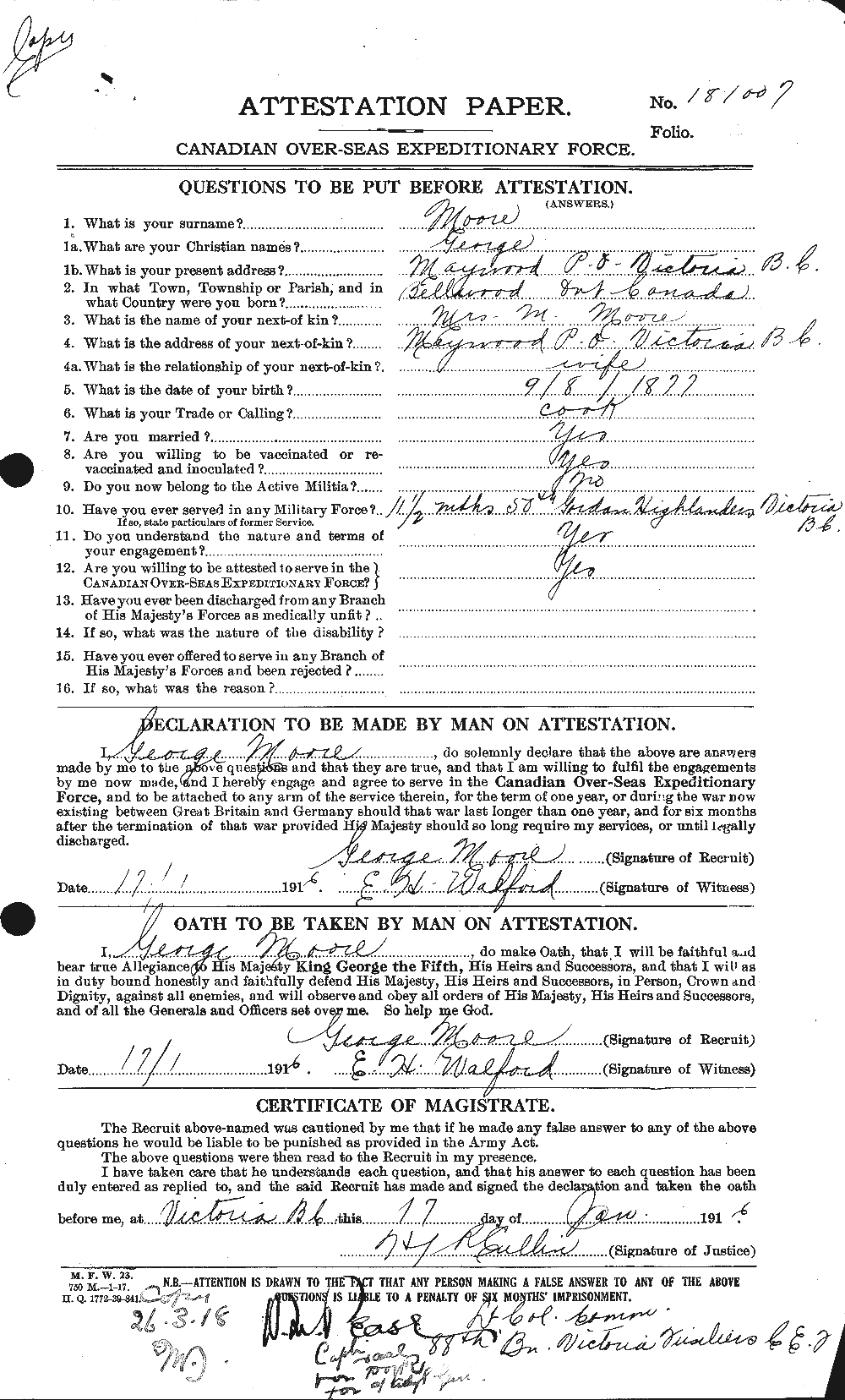 Personnel Records of the First World War - CEF 509384a