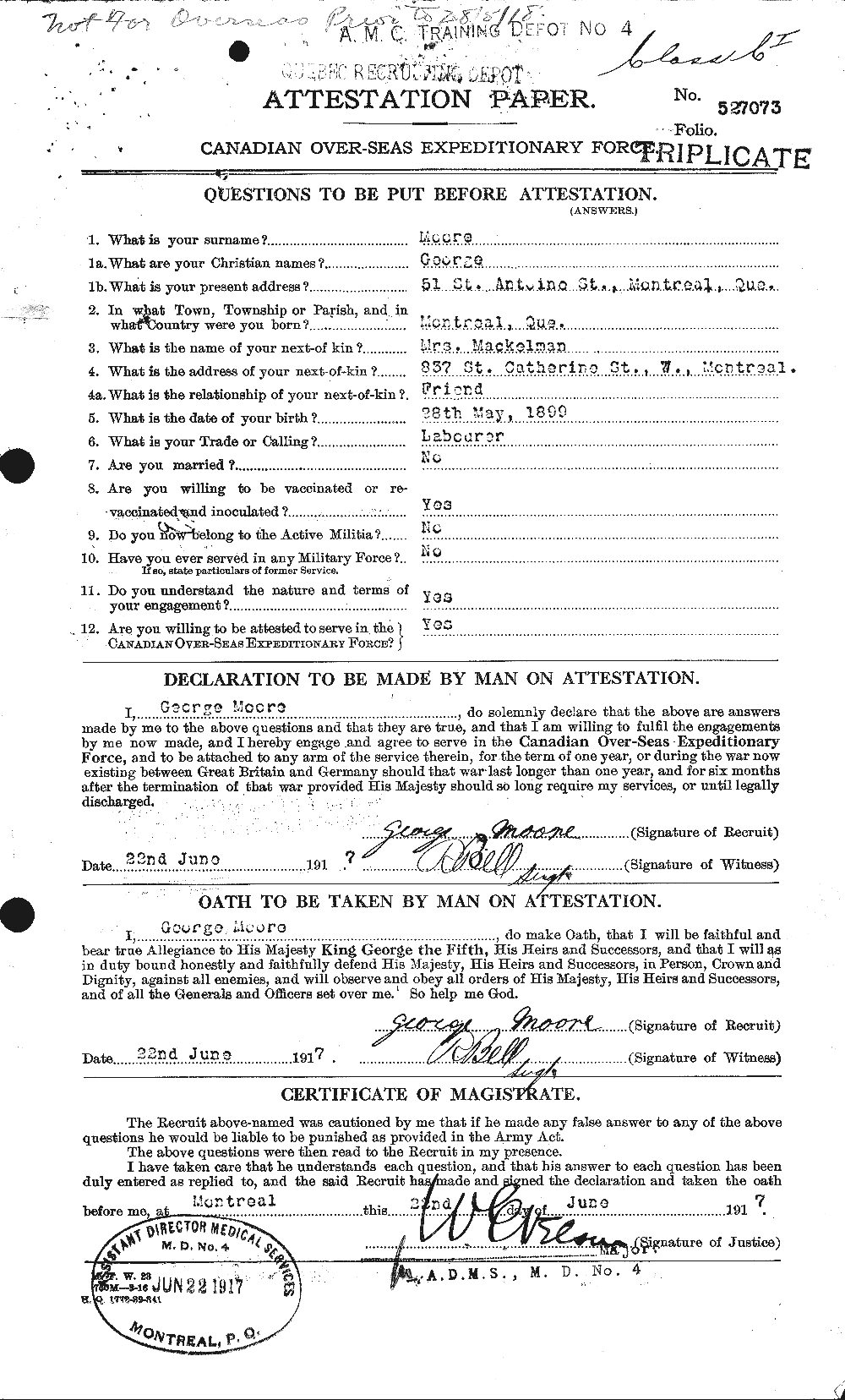 Personnel Records of the First World War - CEF 509389a