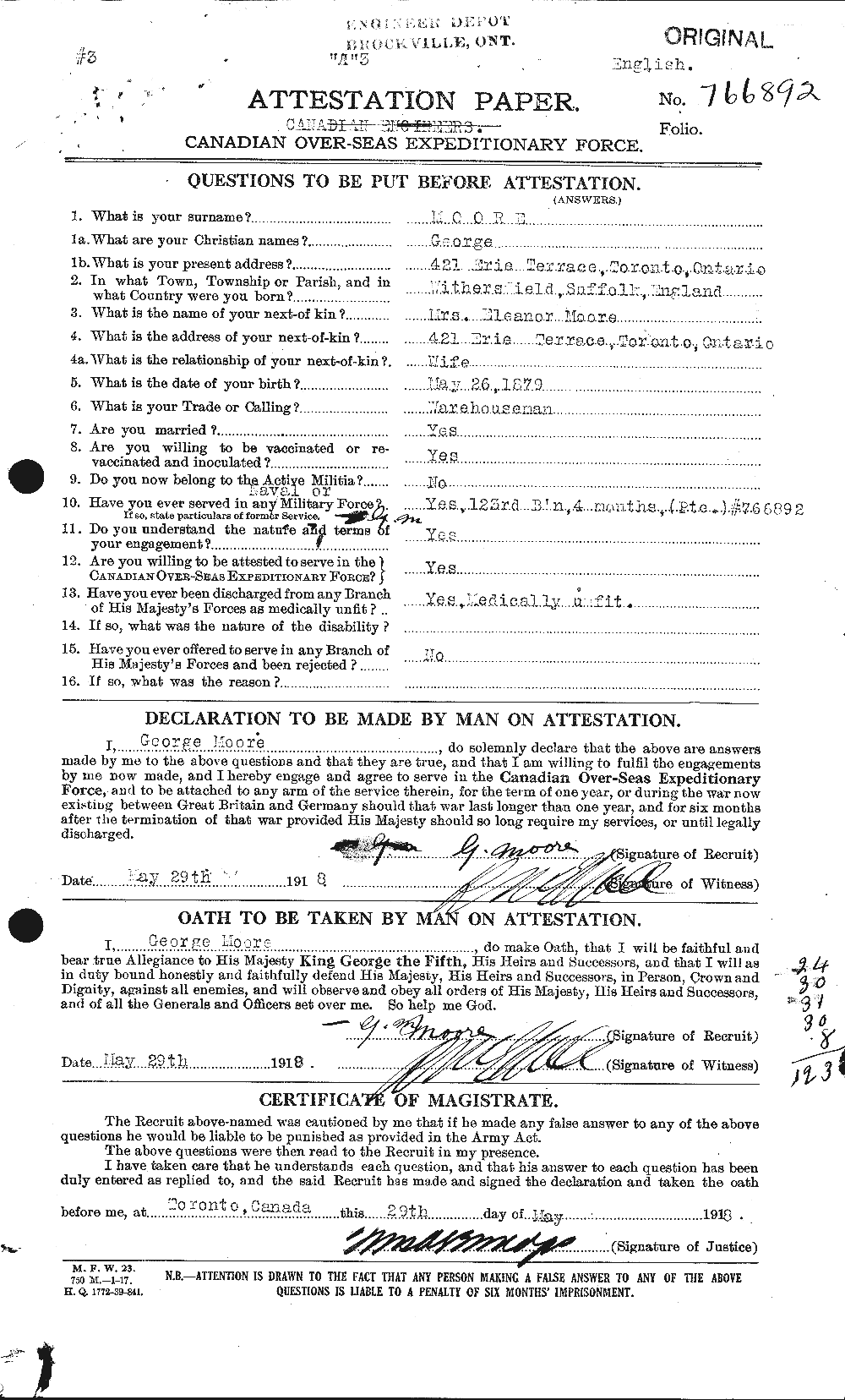 Personnel Records of the First World War - CEF 509396a