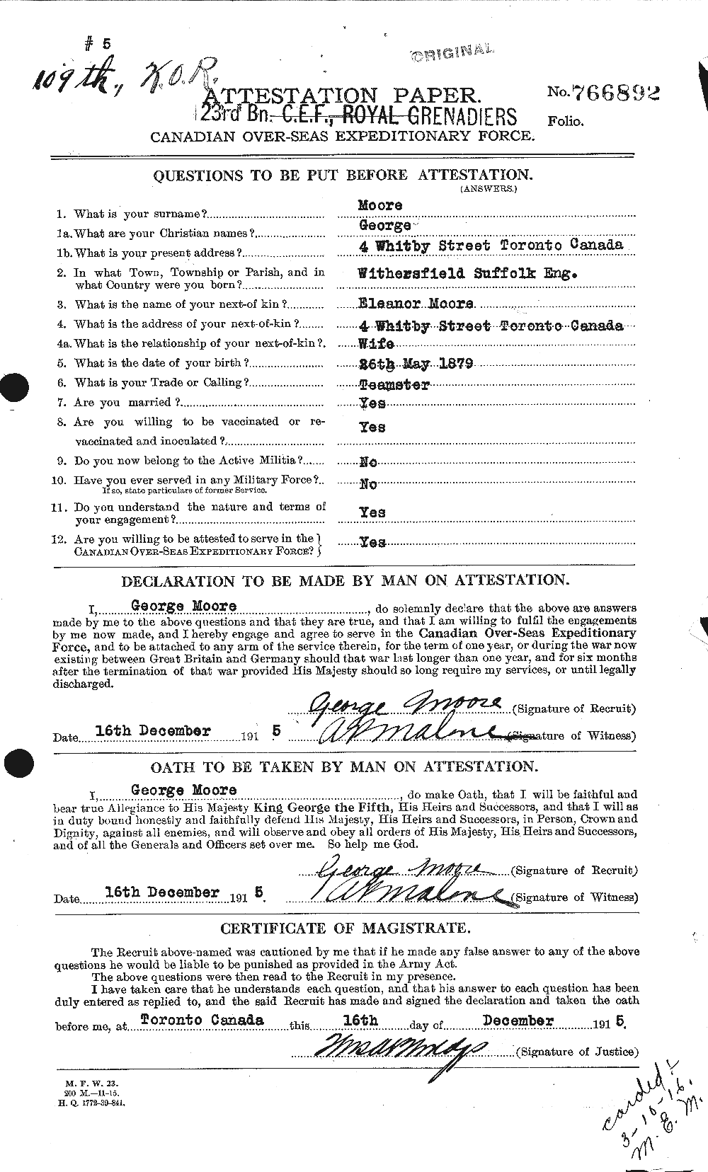 Personnel Records of the First World War - CEF 509397a