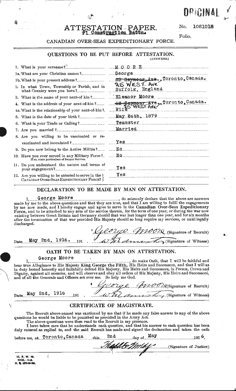 Personnel Records of the First World War - CEF 509398a