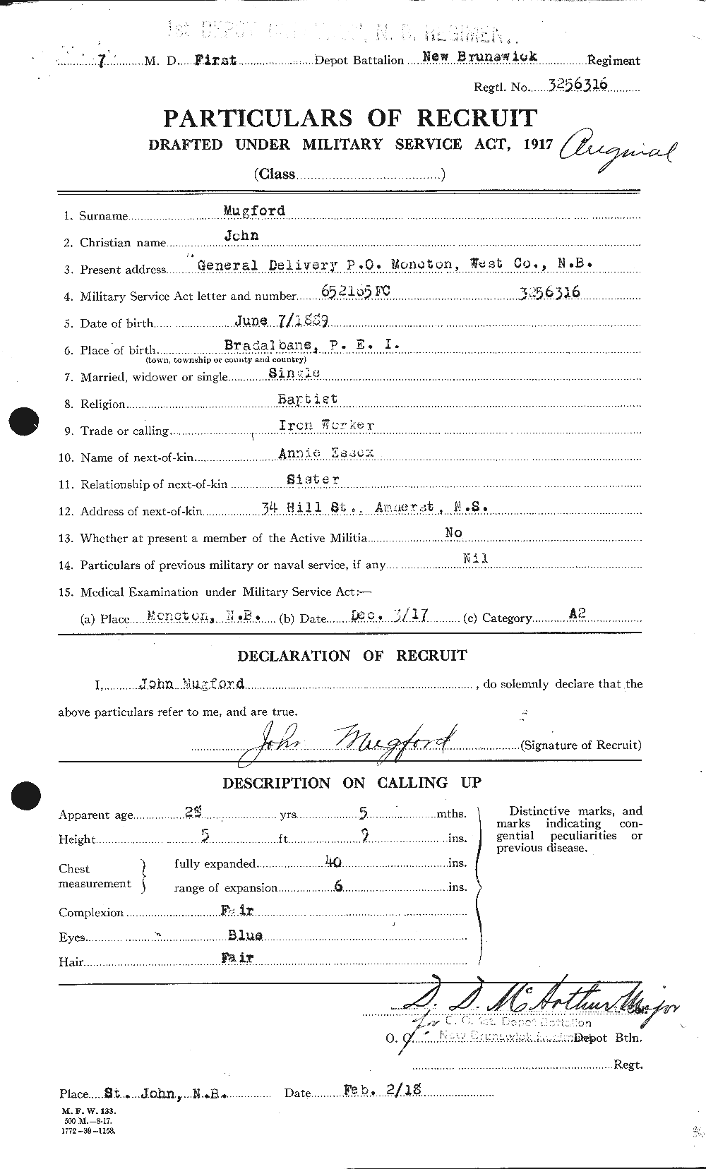 Personnel Records of the First World War - CEF 509453a