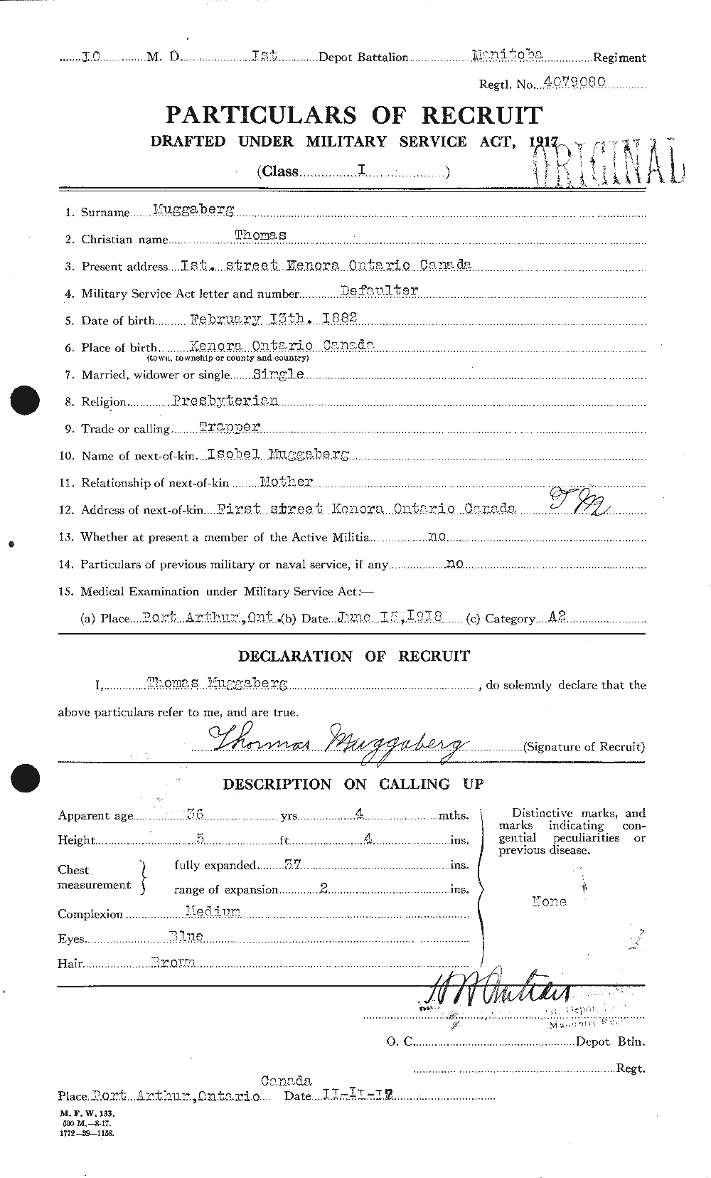 Personnel Records of the First World War - CEF 509469a