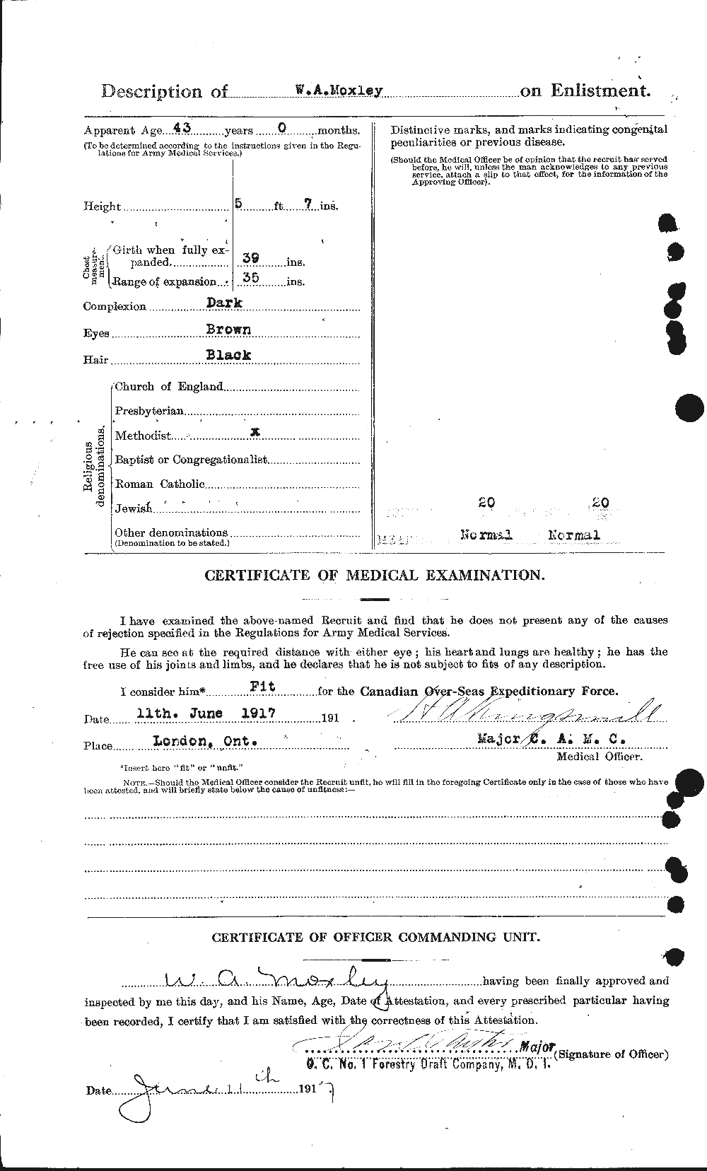 Dossiers du Personnel de la Première Guerre mondiale - CEC 510604b