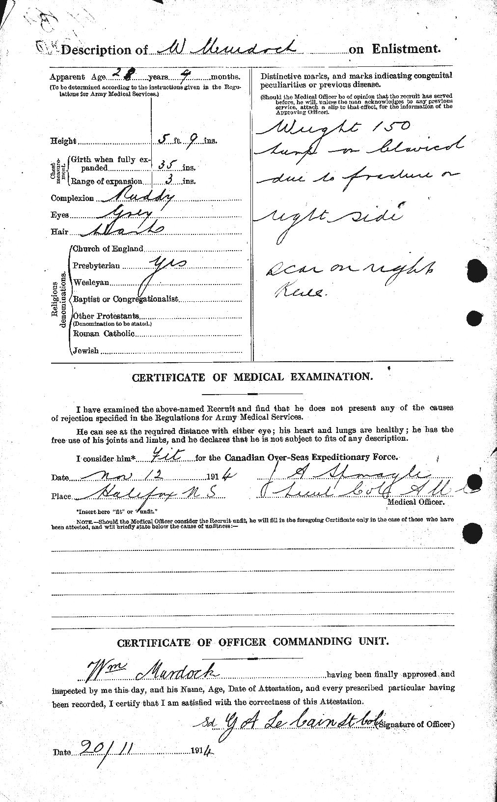 Dossiers du Personnel de la Première Guerre mondiale - CEC 510887b