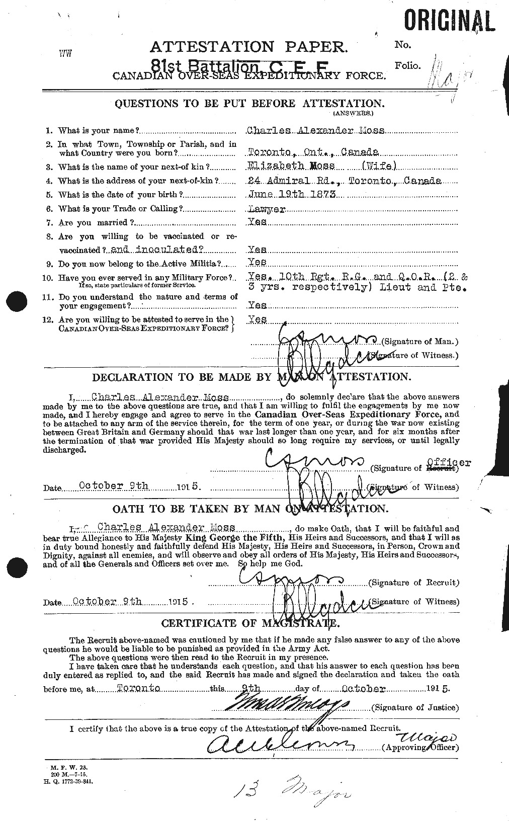 Personnel Records of the First World War - CEF 511951a