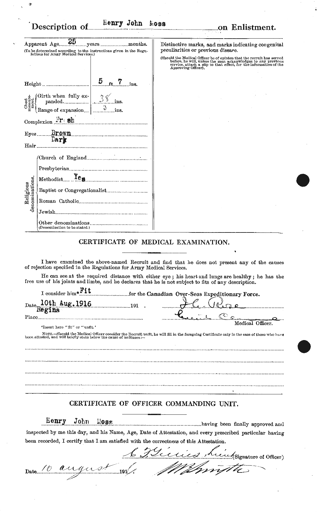 Dossiers du Personnel de la Première Guerre mondiale - CEC 512008b