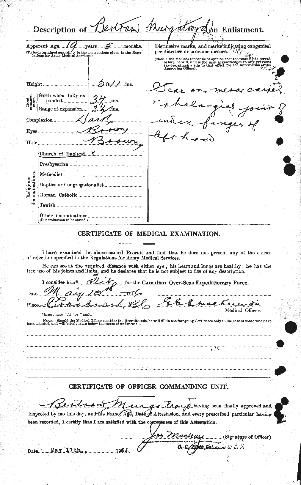 Personnel Records of the First World War - CEF 512573b