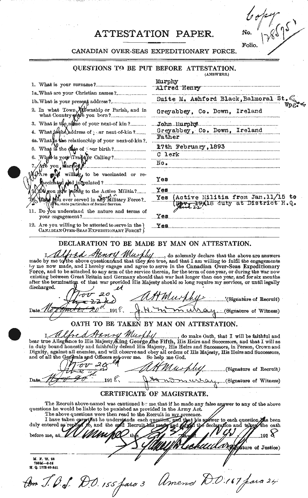 Personnel Records of the First World War - CEF 512649a
