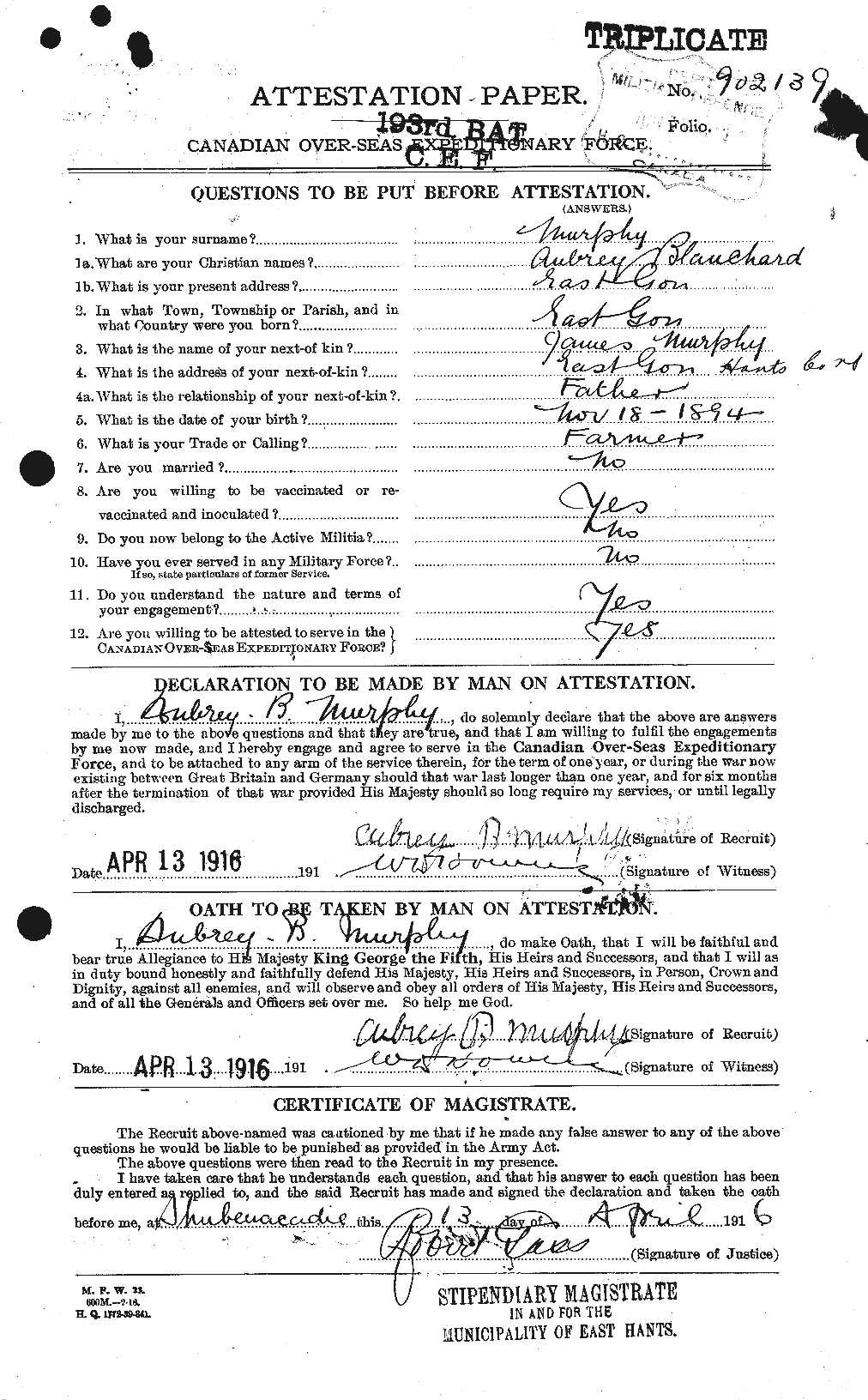 Personnel Records of the First World War - CEF 512685a