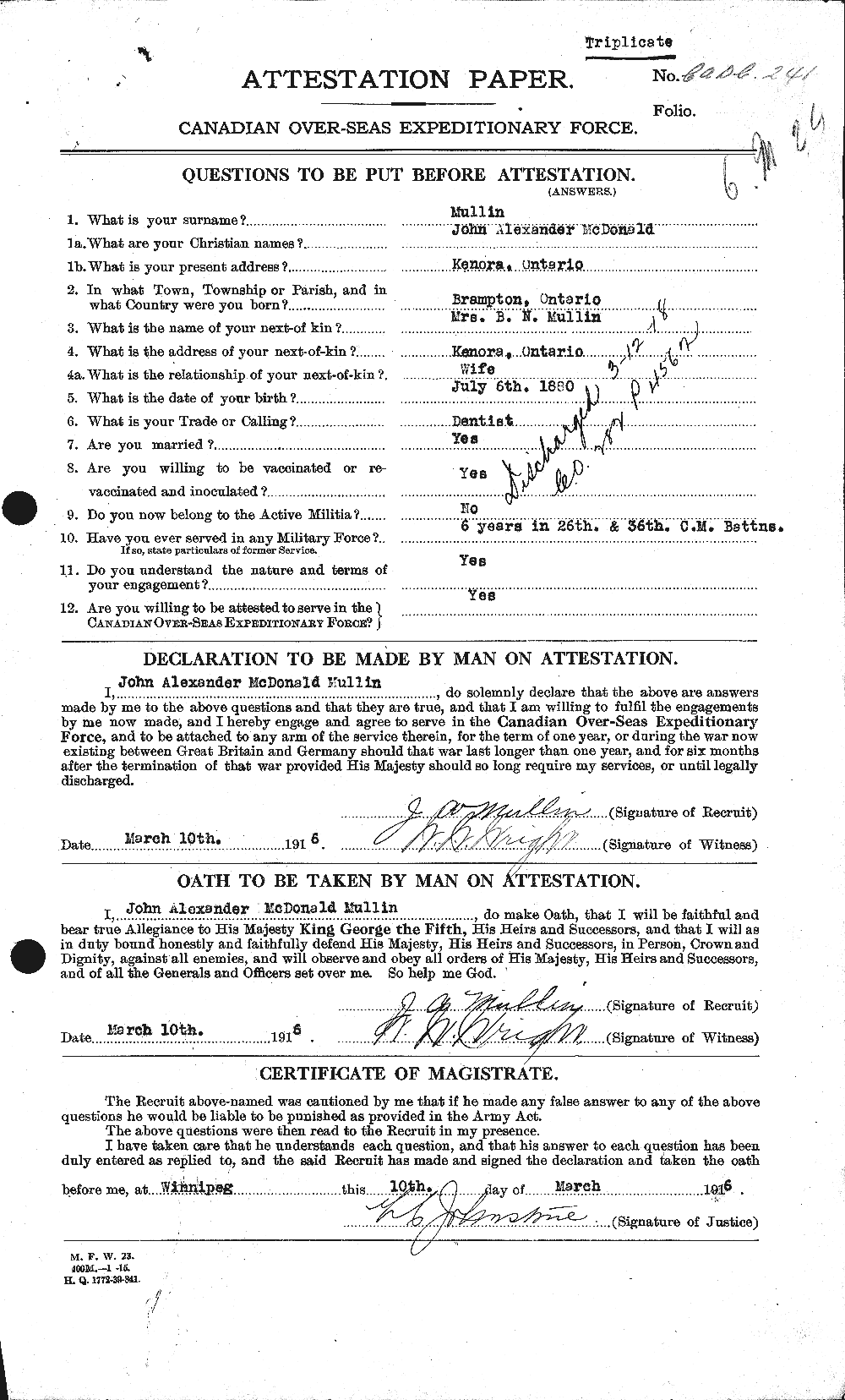 Personnel Records of the First World War - CEF 513431a
