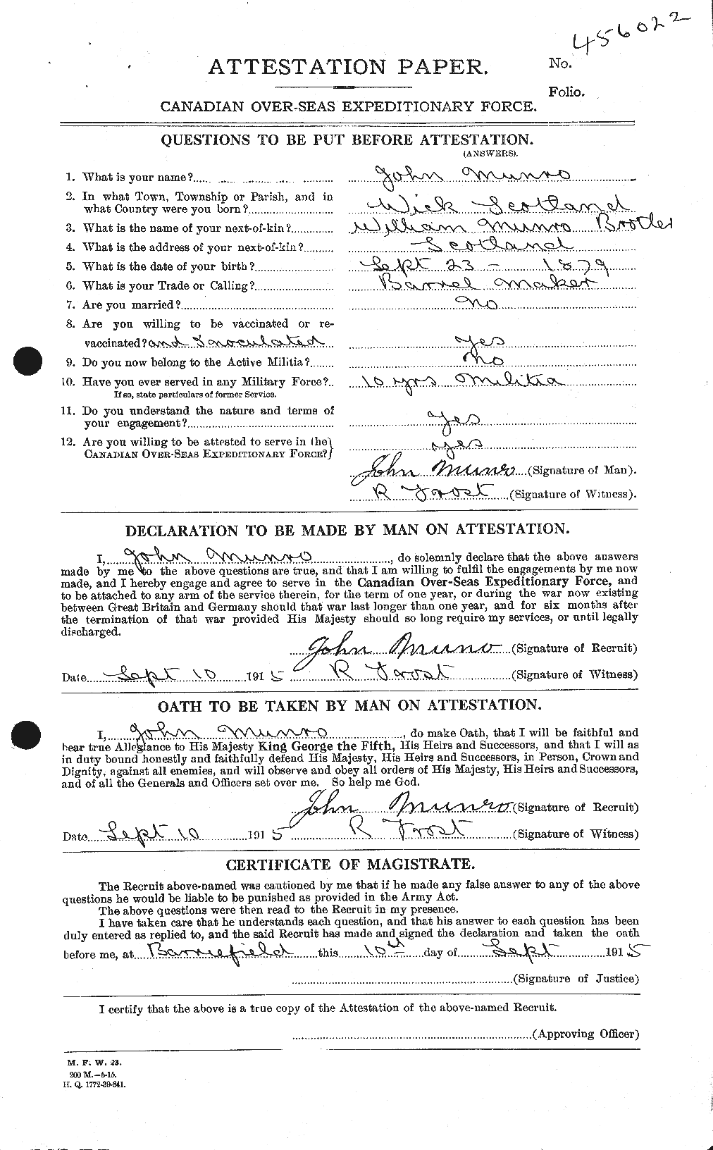 Personnel Records of the First World War - CEF 513929a