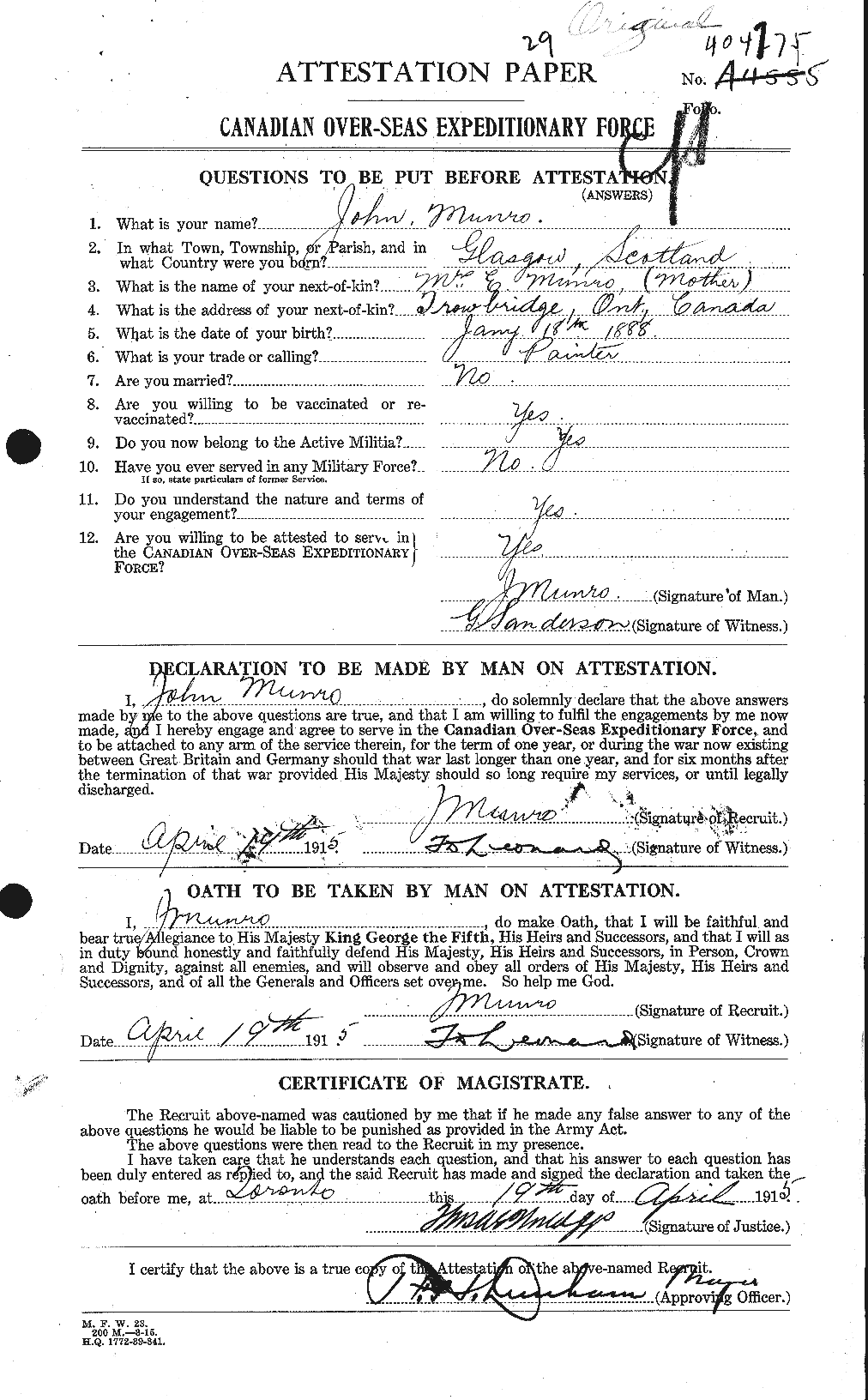 Personnel Records of the First World War - CEF 513947a