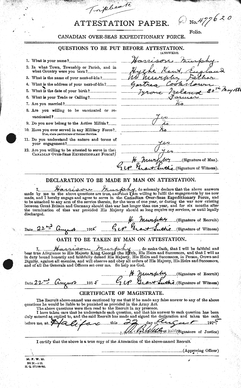 Personnel Records of the First World War - CEF 514529a