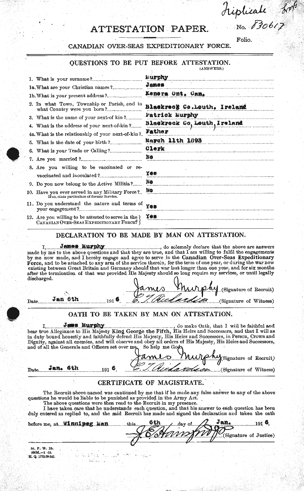 Personnel Records of the First World War - CEF 514577a