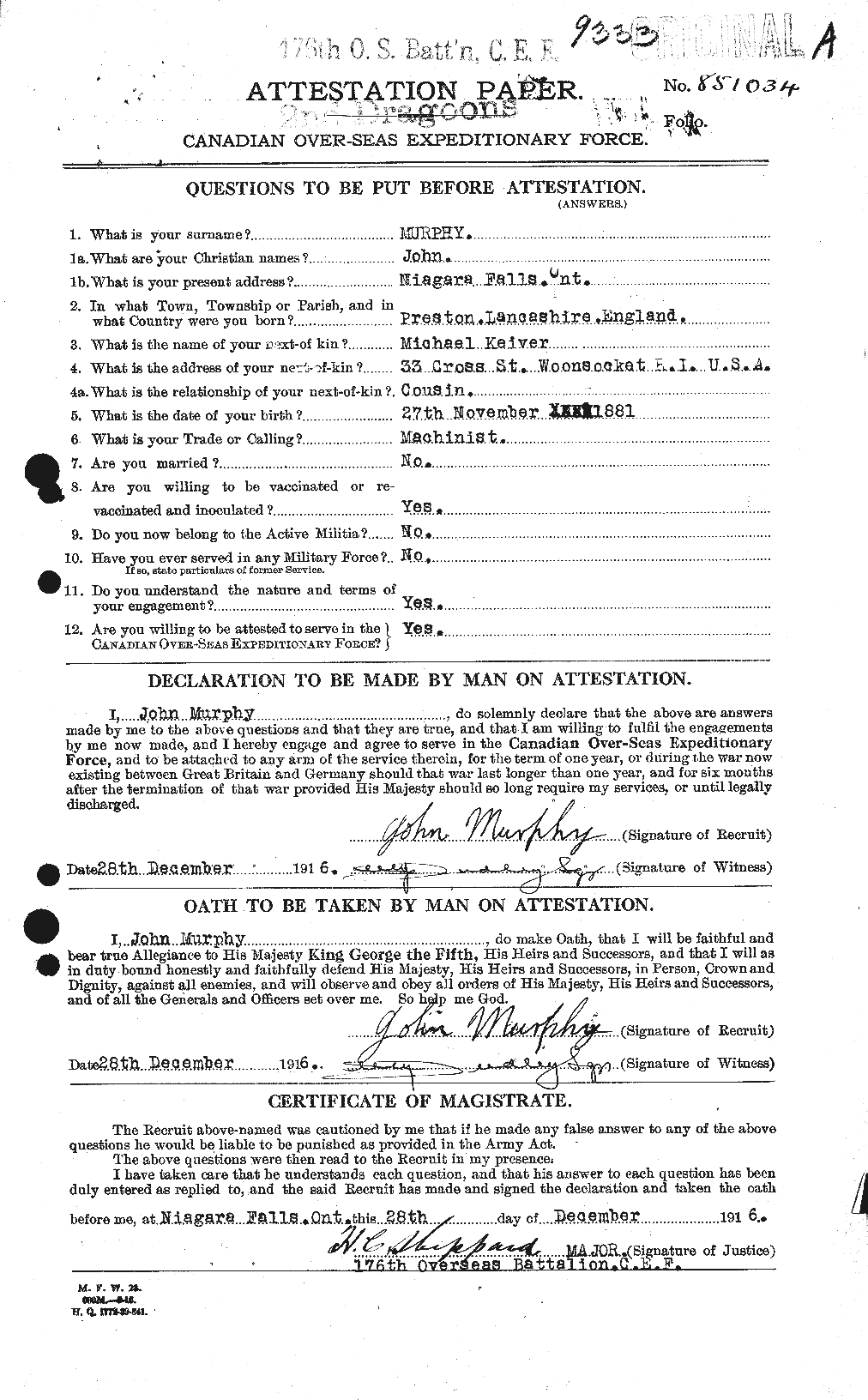 Personnel Records of the First World War - CEF 514730a