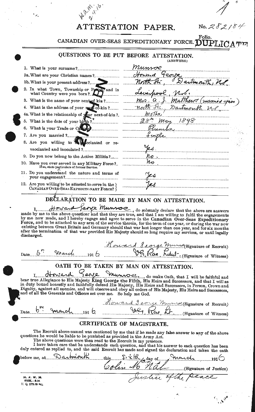 Personnel Records of the First World War - CEF 515523a