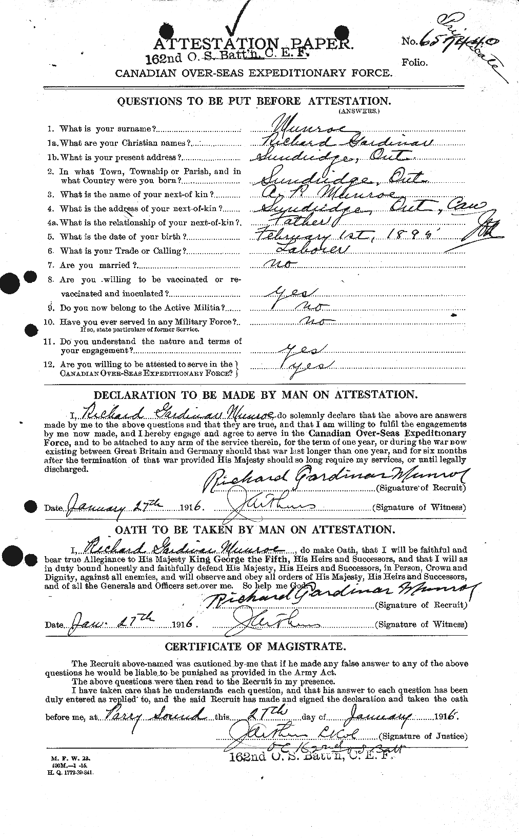 Personnel Records of the First World War - CEF 515574a