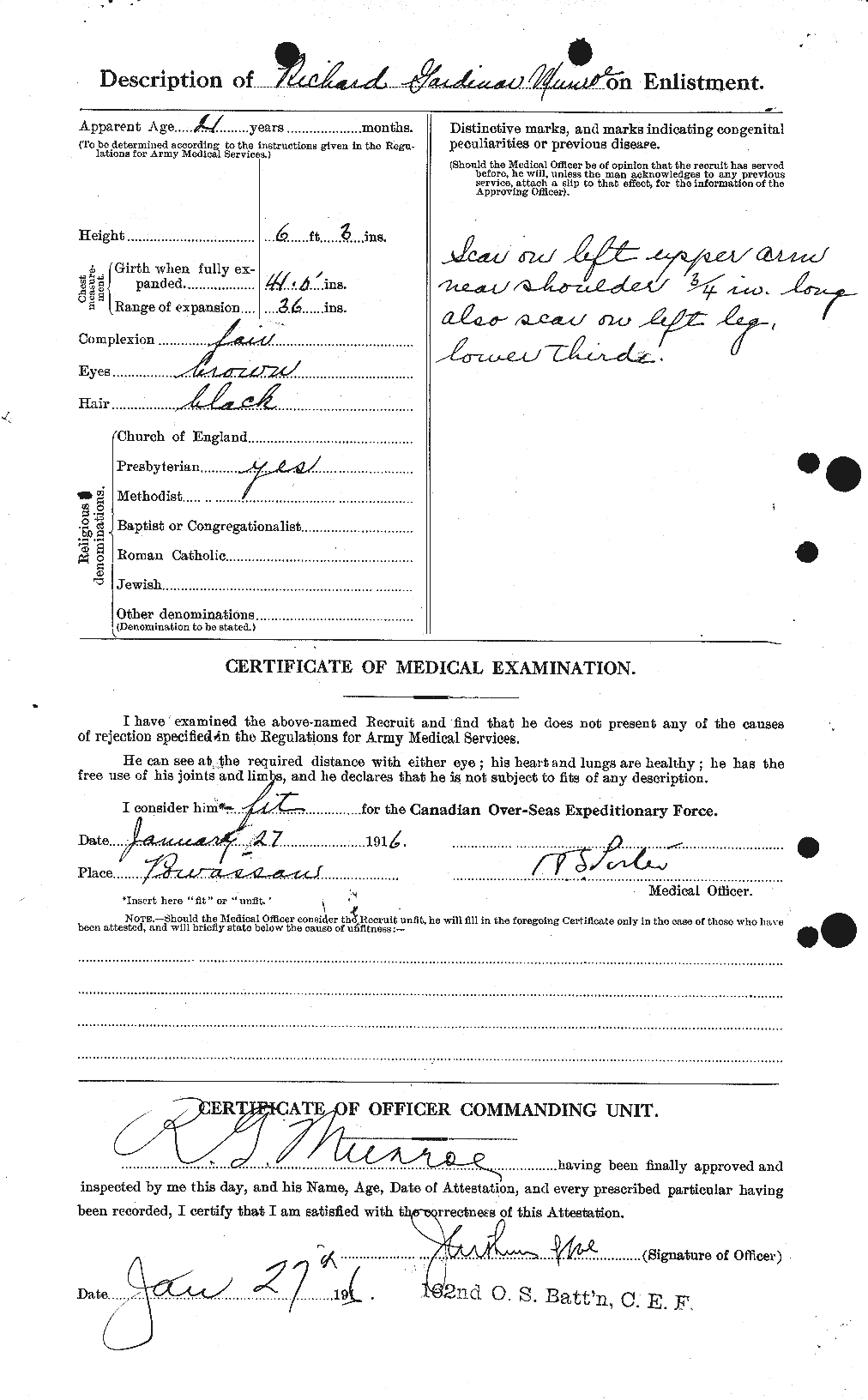 Dossiers du Personnel de la Première Guerre mondiale - CEC 515574b