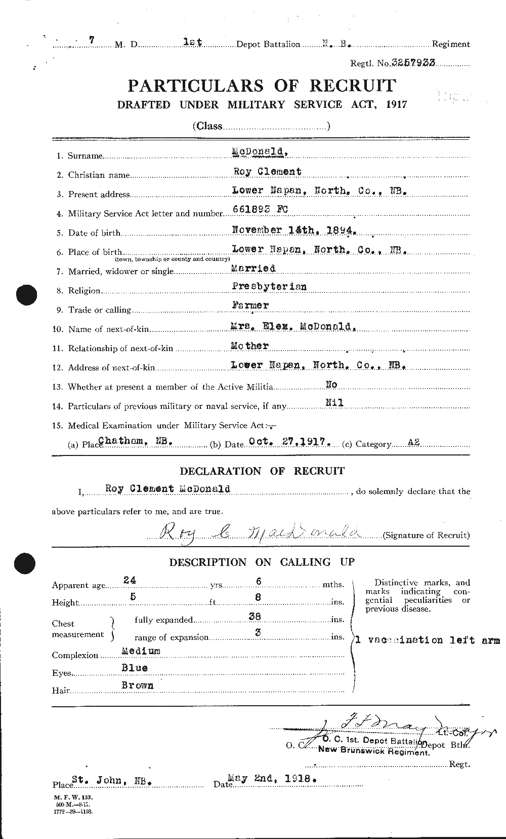 Personnel Records of the First World War - CEF 515857a