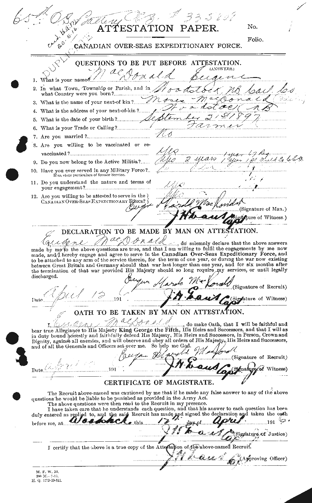 Personnel Records of the First World War - CEF 517379a