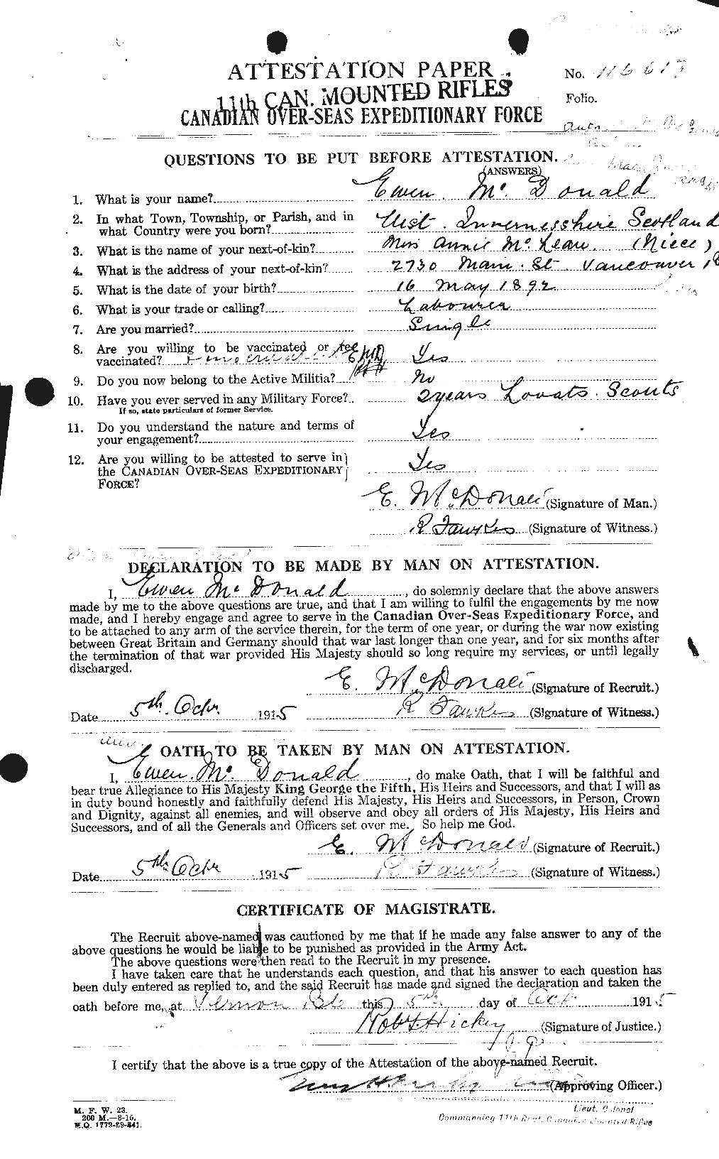 Personnel Records of the First World War - CEF 517387a