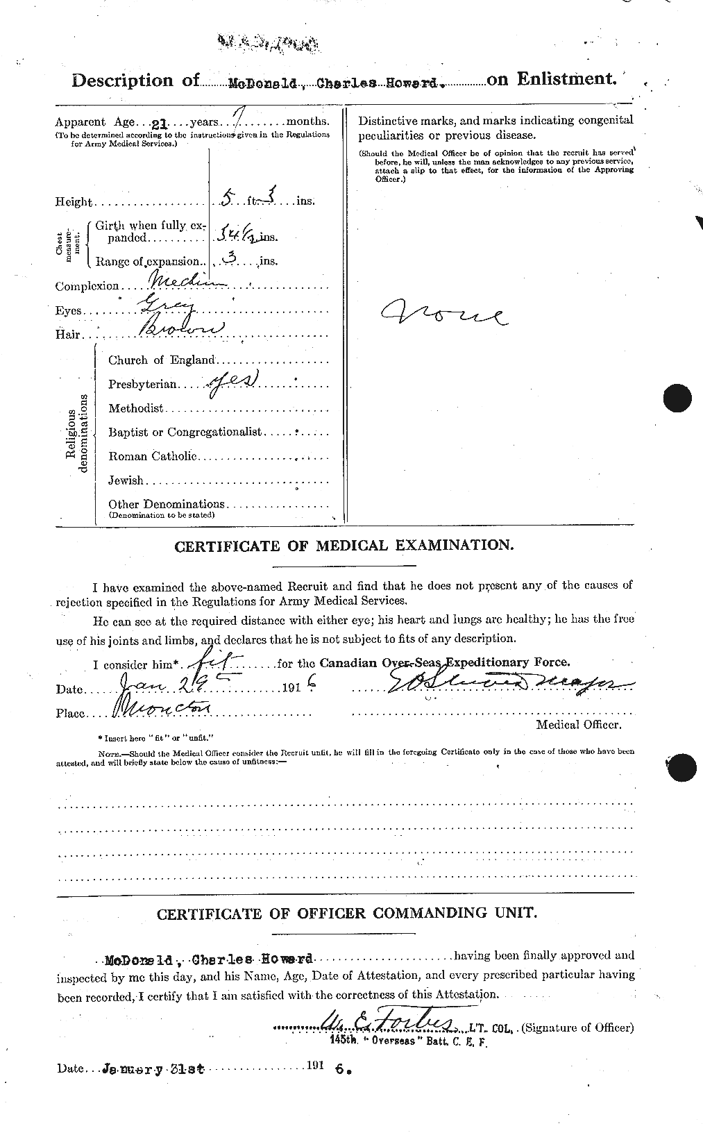Dossiers du Personnel de la Première Guerre mondiale - CEC 517411b