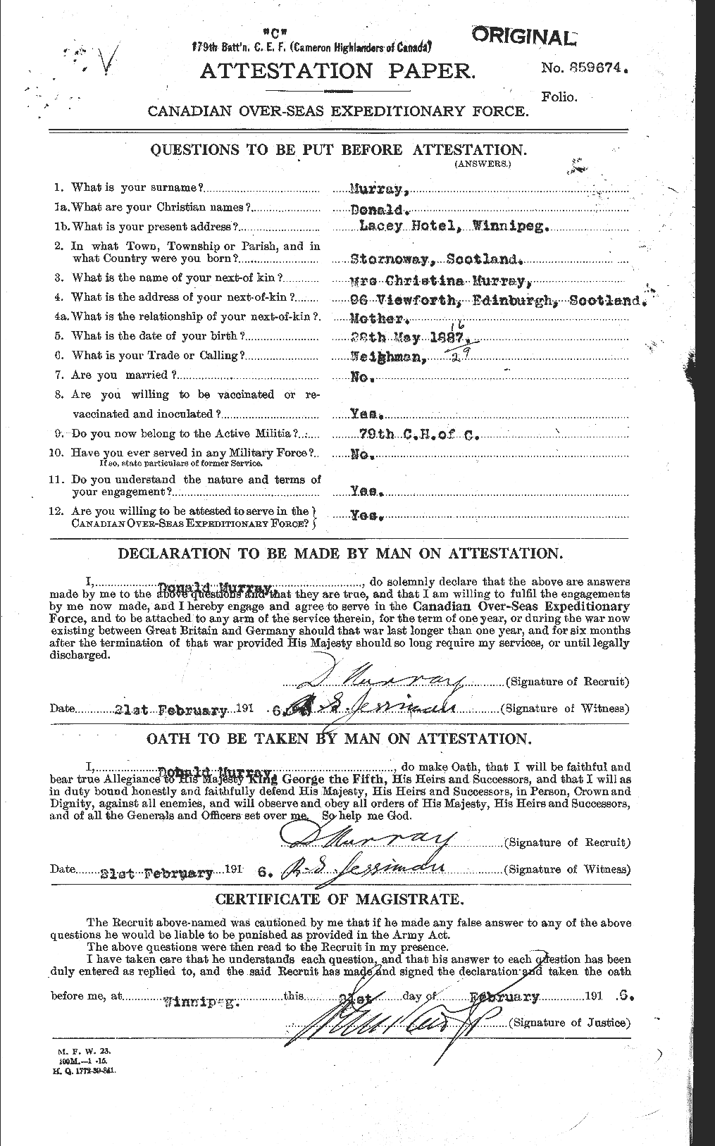 Personnel Records of the First World War - CEF 517722a