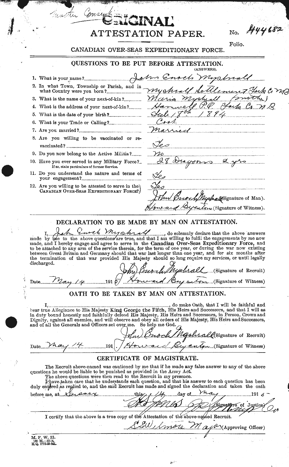 Personnel Records of the First World War - CEF 518053a