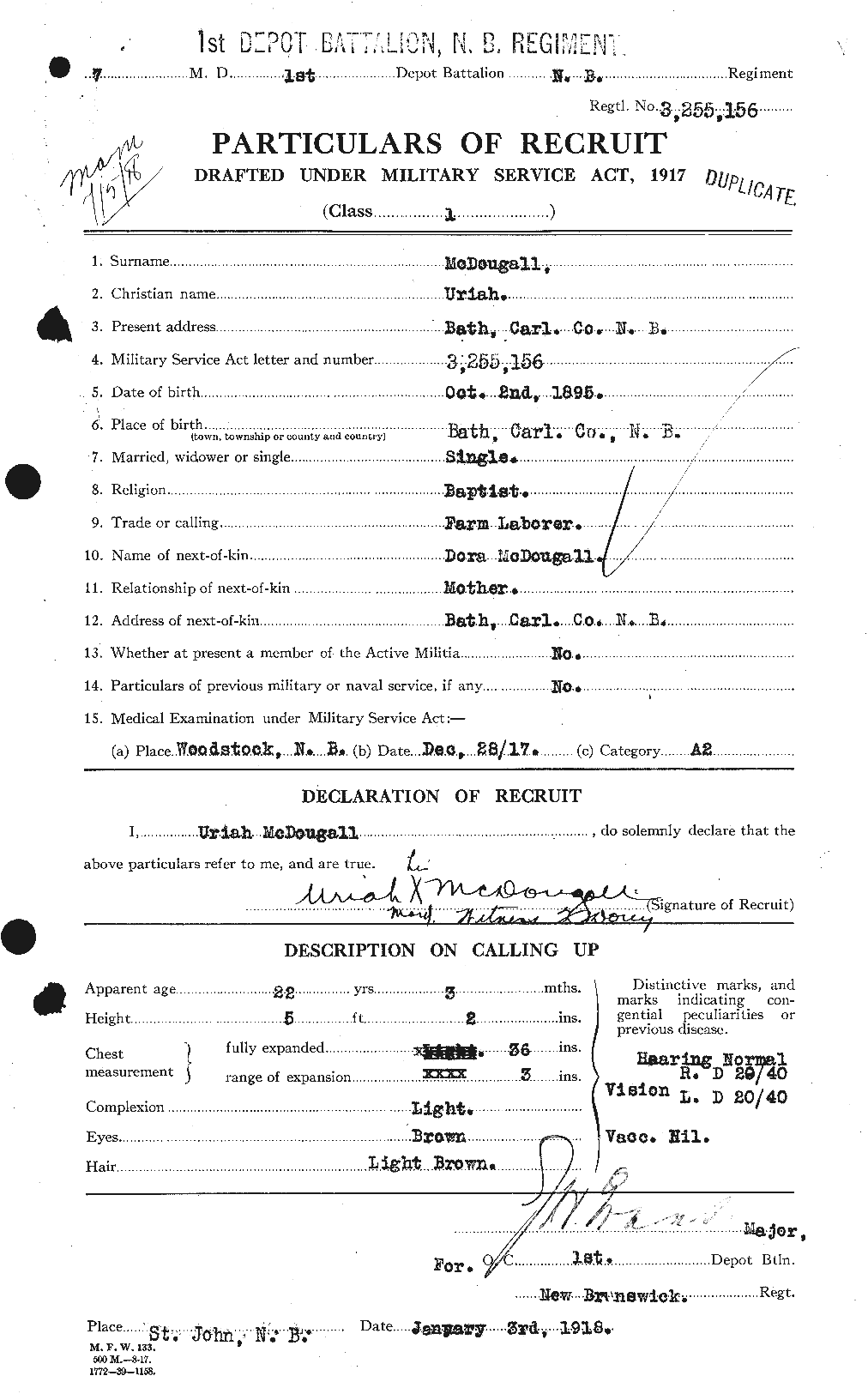 Personnel Records of the First World War - CEF 518406a
