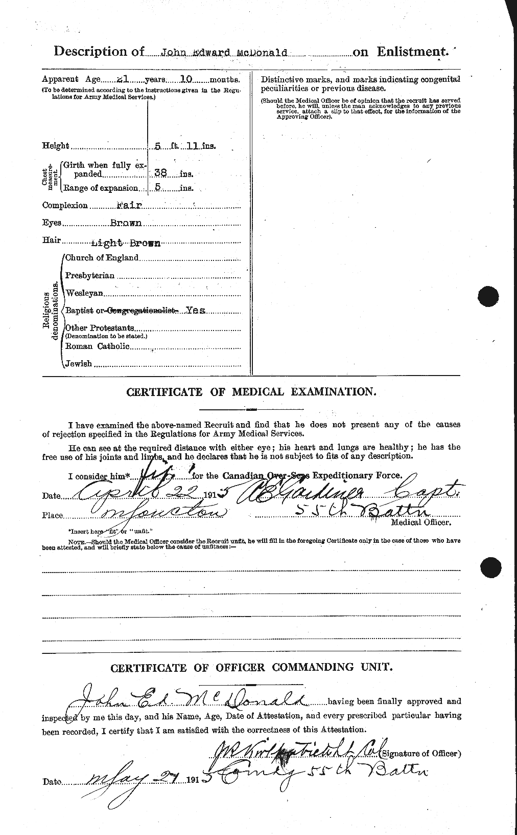 Personnel Records of the First World War - CEF 519447b