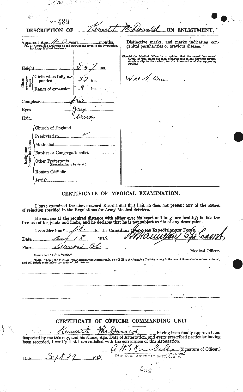 Personnel Records of the First World War - CEF 519713b