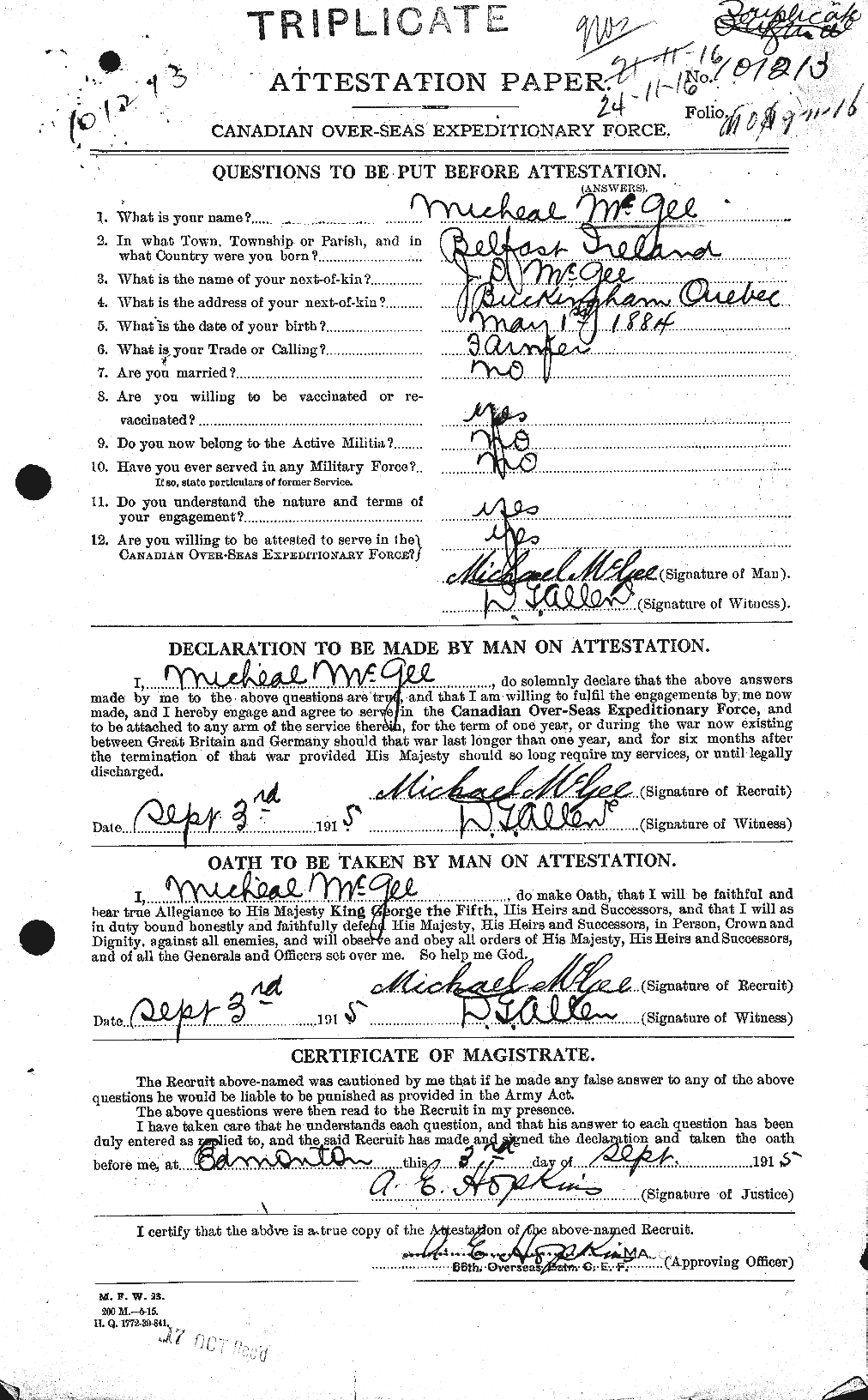Personnel Records of the First World War - CEF 520503a