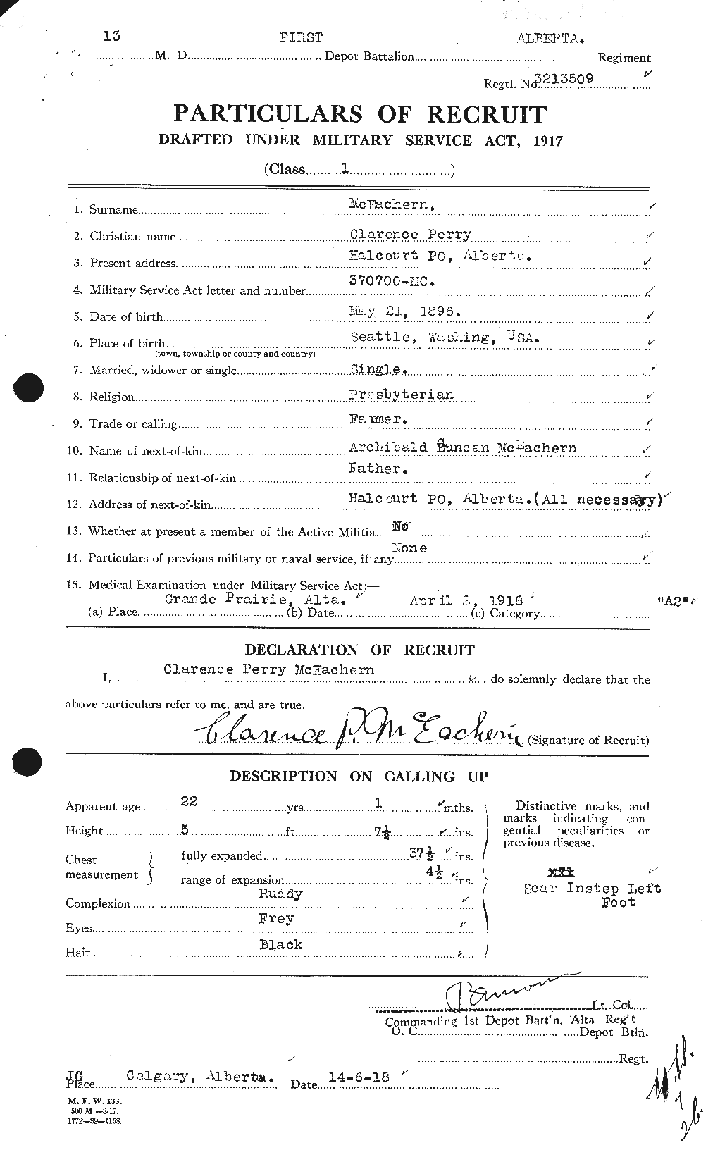 Personnel Records of the First World War - CEF 520816a