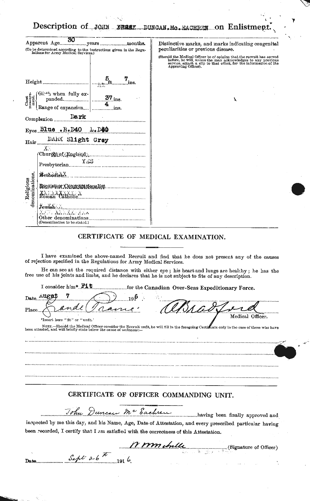 Personnel Records of the First World War - CEF 520883b