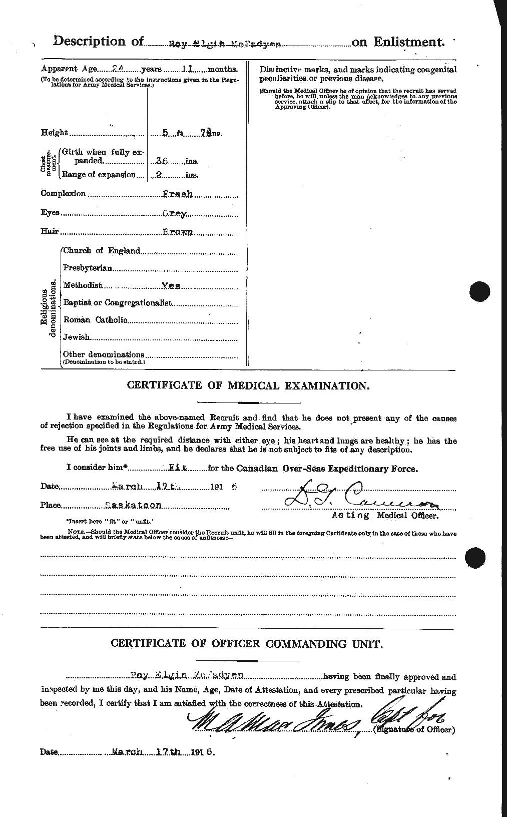 Personnel Records of the First World War - CEF 521213b
