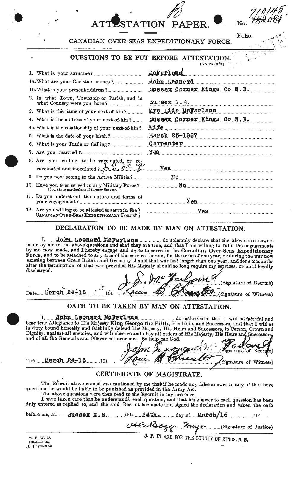 Personnel Records of the First World War - CEF 521304a