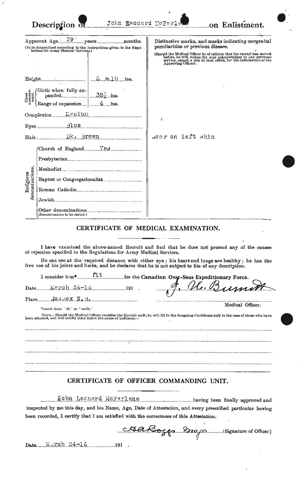 Dossiers du Personnel de la Première Guerre mondiale - CEC 521304b